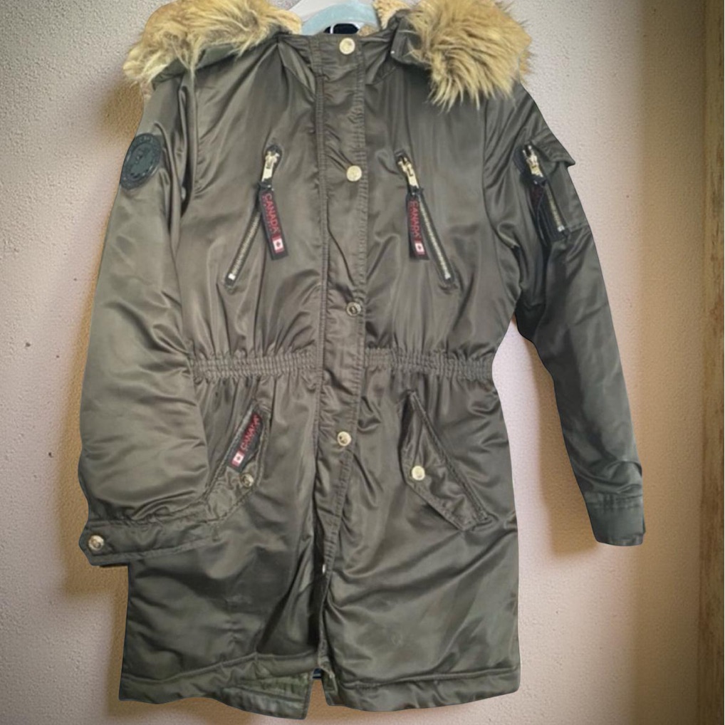 Canada Weather Gear Green Coat W Removable Hood